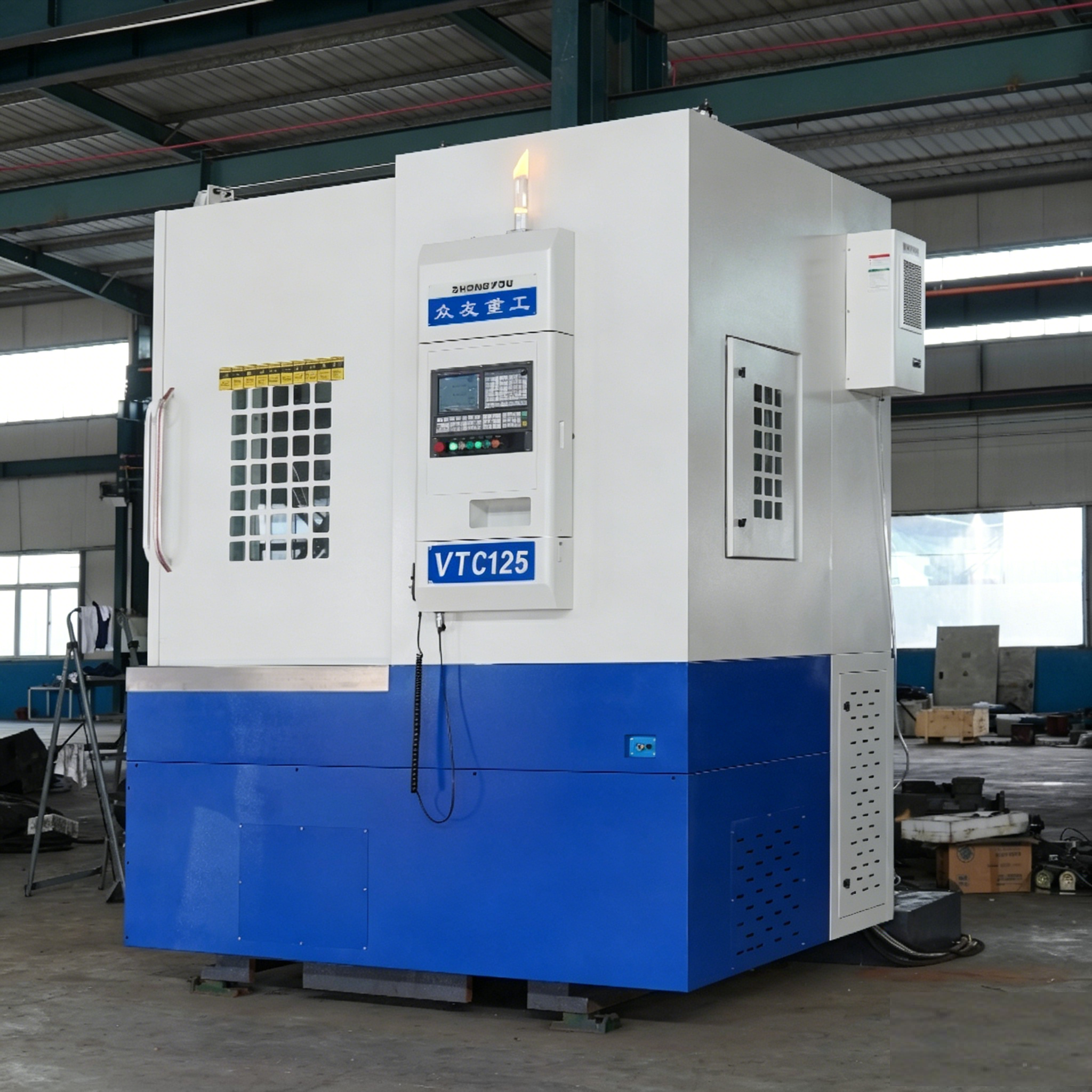 高精度VTC125数控立车金属加工  不锈钢法兰成型